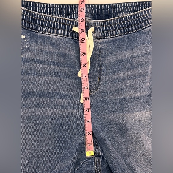 Lane Bryant size 20W pull on splatter straight leg denim jeans - Picture 6 of 7